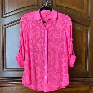 Lilly Pulitzer Pink Floral Swim Coverup